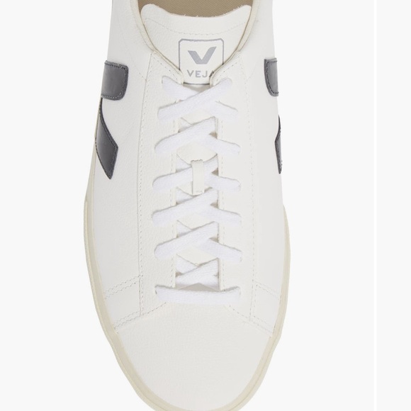 Veja White and Black Casual Sneakers - Picture 2 of 9